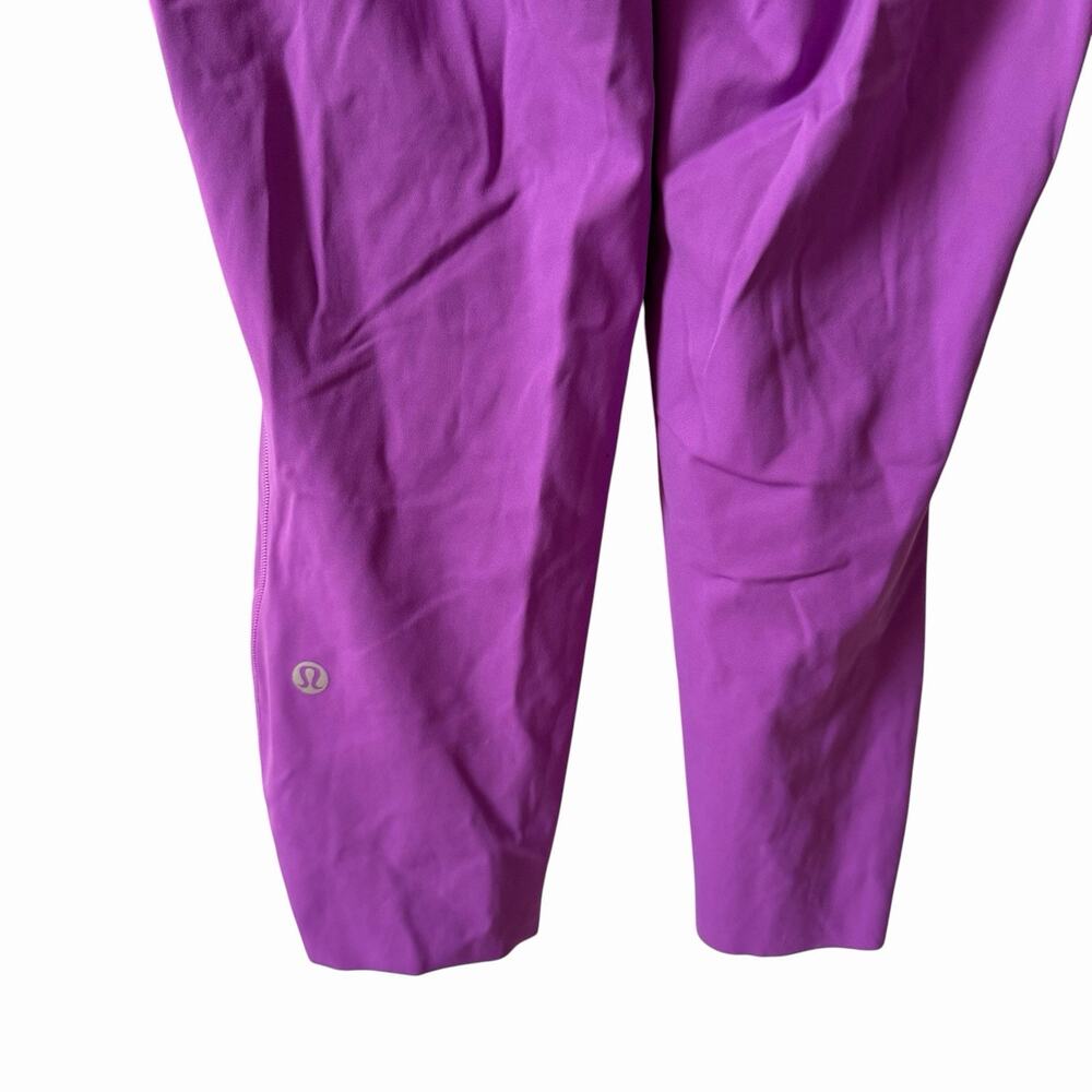 Lululemon Womens 10 Base Pace High Rise Crop 23" Leggings Purple Solid Pockets - Picture 8 of 9